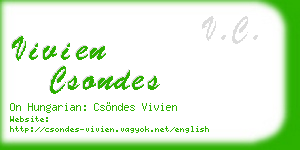 vivien csondes business card
