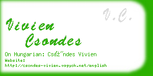 vivien csondes business card